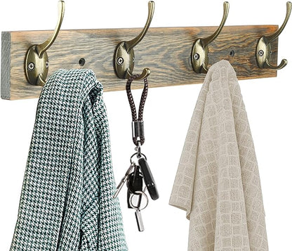 IBosins 32 Pack Antique Brass Coat Hooks Wall Mounted - Image 4