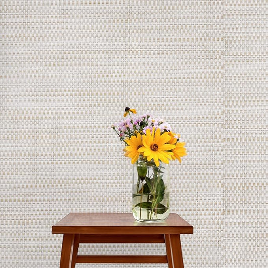 Ansehan Grasscloth Textured Wallcovering W1310 Oxford, Non Prepasted Natural - Image 2