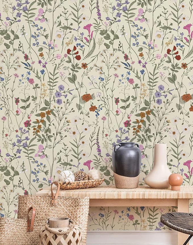 JiffDiff Floral Wallpaper Peel and Stick by wallpaper