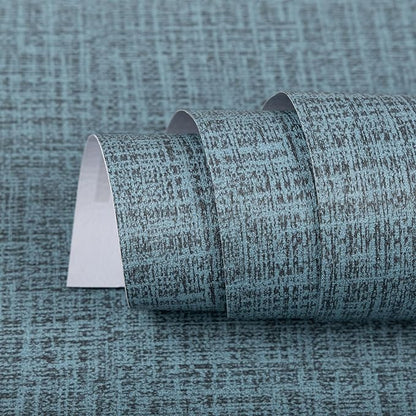 TANONE Blue Contact Paper Peel and Stick 15.8 in X 118 in, Grasscloth Wallpaper by TANONE