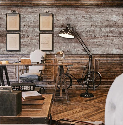 Dimoon78.7"x17.7'' Wood Wallpaper Brown Grey Dark Wood Contact Paper Gray Brown - Image 8