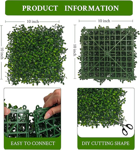 Artificial Grass Wall Panel, Outdoor Patio Balcony Privacy & Ivy Fence Covering - Image 2