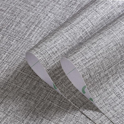 Grey Grasscloth Peel and Stick Wallpaper Gray Contact Paper 472inch Waterproof - Image 3