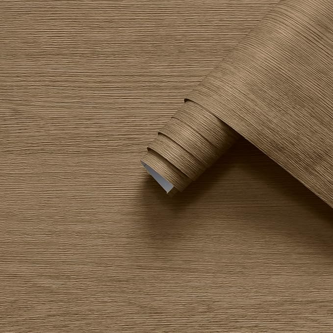 Grasscloth Contact Paper for Cabinets Drawers 16x78 inch Tan Grass Cloth Peel by HolomeyWallpaper
