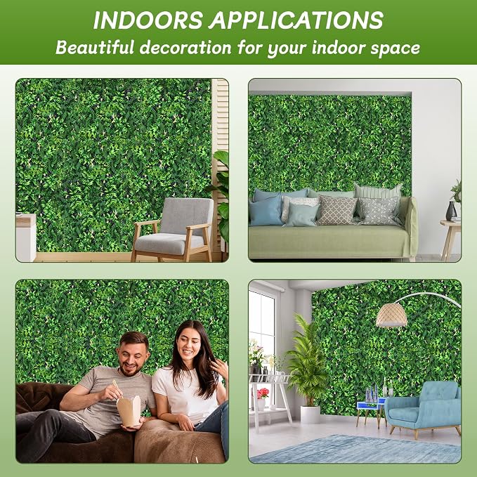 Artificial Grass Wall Panels, Hedge Green Wall Decor Backdrop, UV-Anti Fake - Image 7