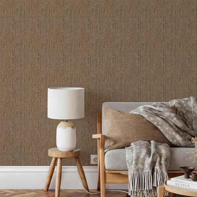 JiffDiff Woven Wallpaper Peel and Stick 17.3" x 400" Colorful Paint Grasscloth - Image 6
