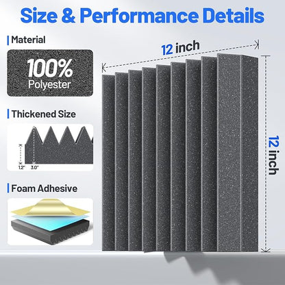 12 Pack Sound Proof Foam Panels - Image 6