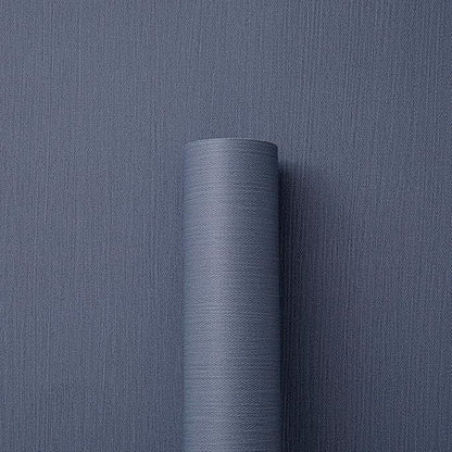 Haimin Fabric Wallpaper Textured Contact Paper Navy Blue Peel and Stick Faux - Image 3