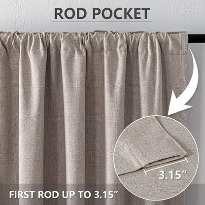 IGEMAEVE 100% Blackout Curtains 108 Inches Long - Image 4