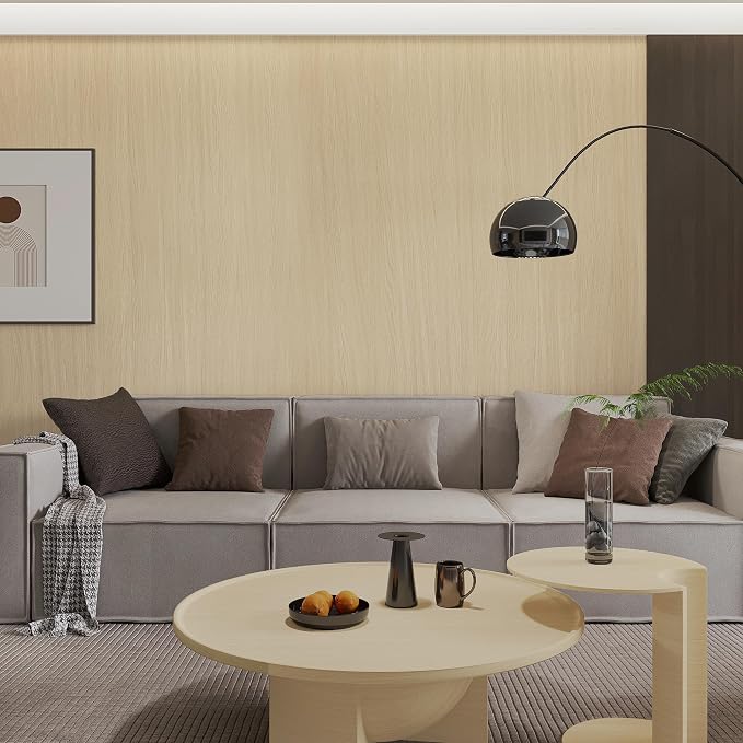 BOMENG White Oak Wood Contact Paper Peel and Stick Light Oak Wallpaper - Image 9