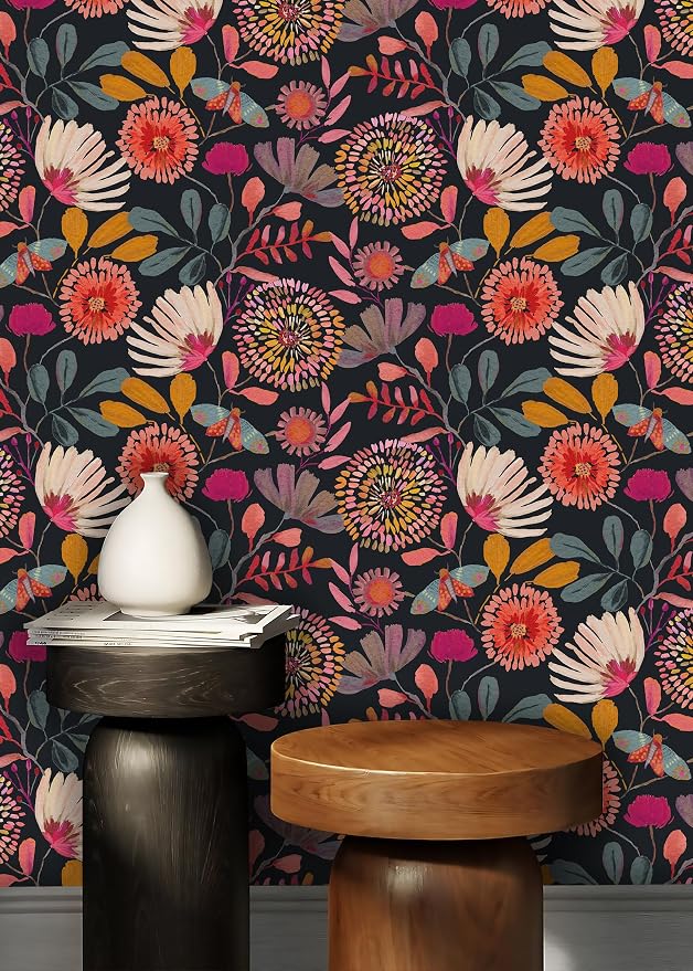 Wallpaper Peel and Stick Floral Wall Paper Removable Waterproof - Image 5