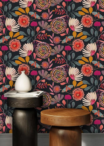 Floral Wallpaper Peel and Stick Boho Wall Paper Removable Waterproof - Image 3