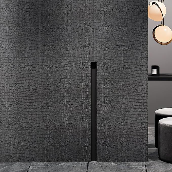 Zeeko Black Peel and Stick Wallpaper 23.6" x 400" Removable Crocodile Wallpaper - Image 3