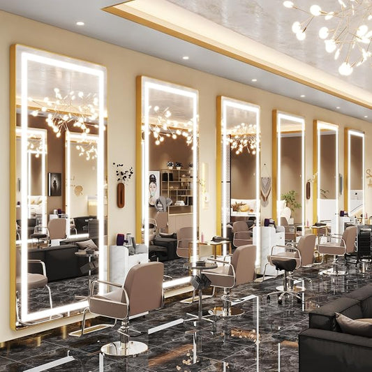 FENNIO Full Length Mirror with Lights, Wall Mounted Hanging Mirror with Lights by FENNIOLEDMIRRORS