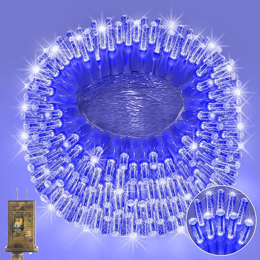 Heceltt 1140 LED 449 FT String Lights Outdoor, 8 Modes Easter Lights Plug in, IP44 Waterproof Led String Lights with Timer and Memory for Yard Party Garden Wedding Decorations (Blue)