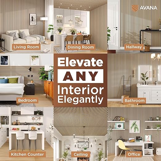 Avana Acoustic Wood Wall Panels – 93.2x11.25 Inch Panels – Fits 94x12 Layout – - Image 3