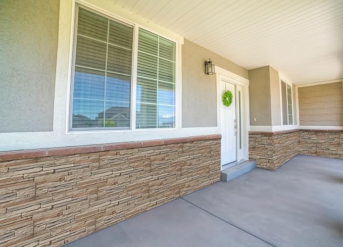 Faux Stone Wall Panels 1-Pack PU Stone Veneer Siding, Mortarless 46.25x12.88 - Image 7
