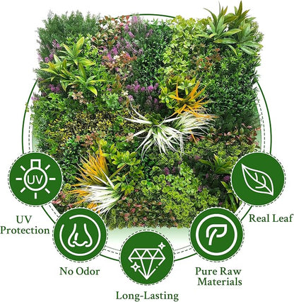 ODTORY Artificial Greenery Grass Wall Panels: 60'' x 120'' UV-Anti Faux - Image 4