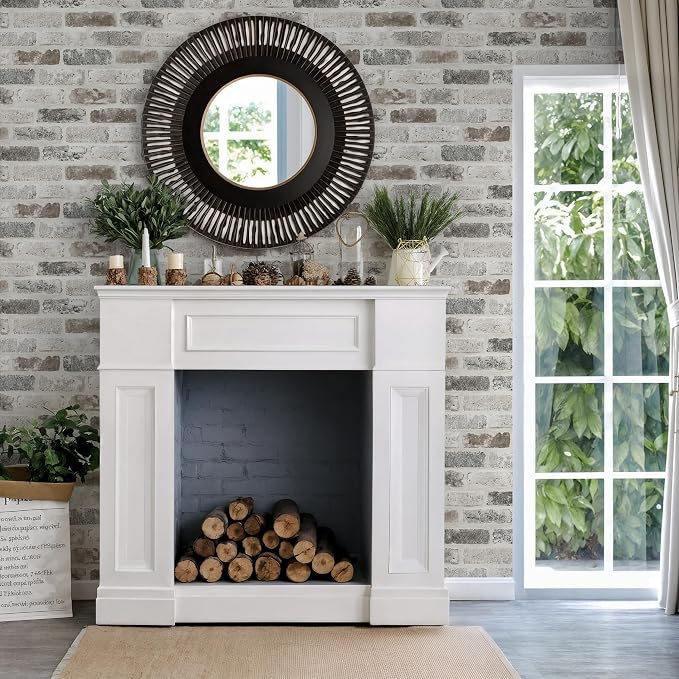 Guvana 17.3"×787" Brick Peel and Stick Wallpaper Grey Brown 3D Self Adhesive - Image 7