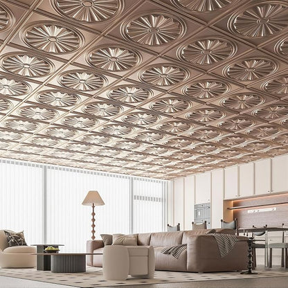 Art3dwallpanels Ceiling Tiles 12 Pack Drop Ceiling Tiles, 24 x 24 Inch High - Image 7