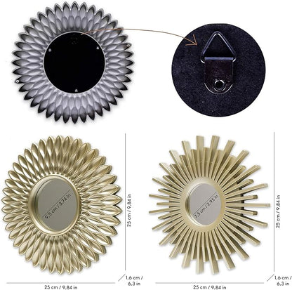 BONNYCO Gold Mirrors for Wall Pack of 3, Round Wall Mirrors Bedroom Room and - Image 4