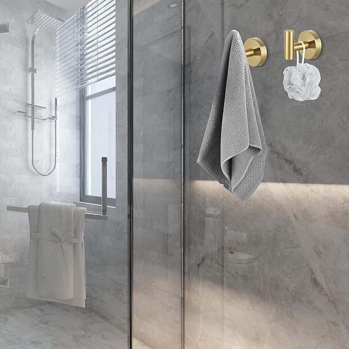 Towel Hooks Bathroom Coat Robe Hook Stainless Steel Heavy Duty Door Hanger - Image 4