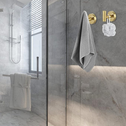 8 Pcs Bathroom Robe Towel Hooks Coat Wall Hook Stainless Steel Heavy Duty Door - Image 4
