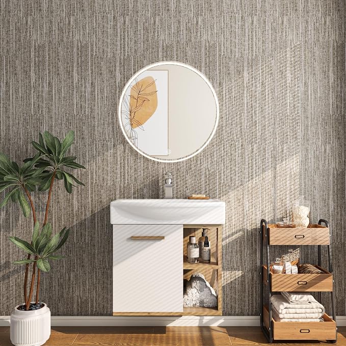 LaCheery 24"x160" Removable Grasscloth Textured Wallpaper Peel and Stick - Image 3