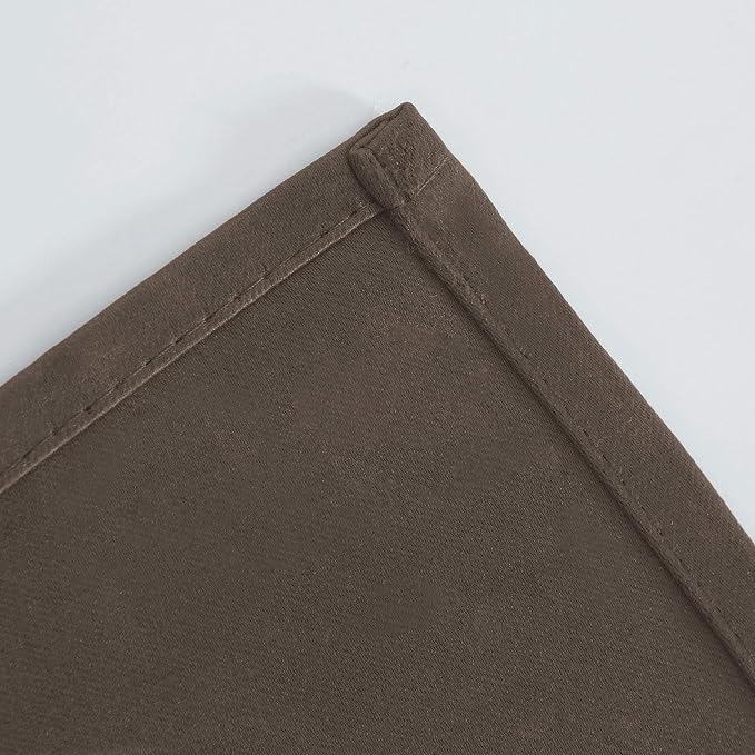 LEMOMO Blackout Curtains 52 x 45 inch/Chocolate Brown Curtains Set of 2 - Image 7
