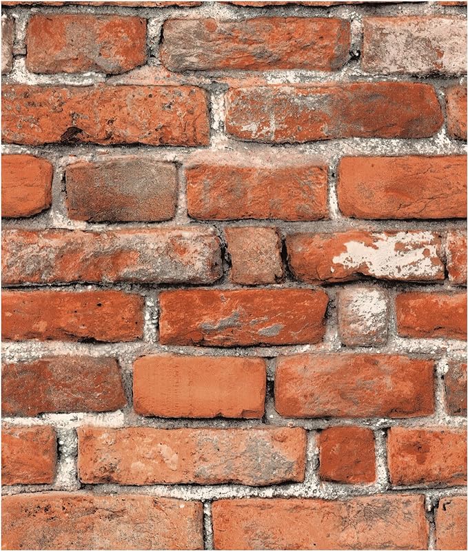 Faux Brick Peel and Stick Wallpaper 17.7" x 197" Contact Paper by TilTil