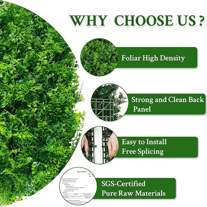 ODTORY Artificial Plants Hedge Wall Panels：60x120 Inch UV-Anti Greenery Boxwood - Image 4