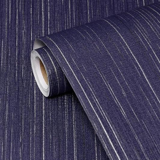 Navy Blue Grasscloth Peel and Stick Wallpaper Texture Contact Paper A Set of by Biyoeepeelstickwallpaper