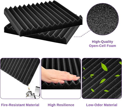 Acoustic Foam Panels for Walls, 52 Pack Sound Proof Foam Panels, Gaming Room & - Image 4
