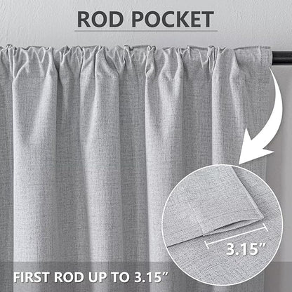 IGEMAEVE 100% Blackout Curtains 108 Inches Long - Image 4