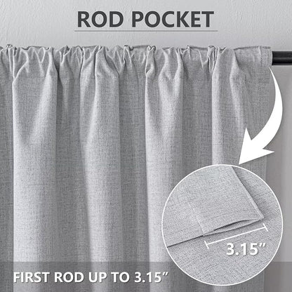 Blackout Curtains Customsize for Bedroom, 100% Black Out Curtains 1 Panel - Image 3