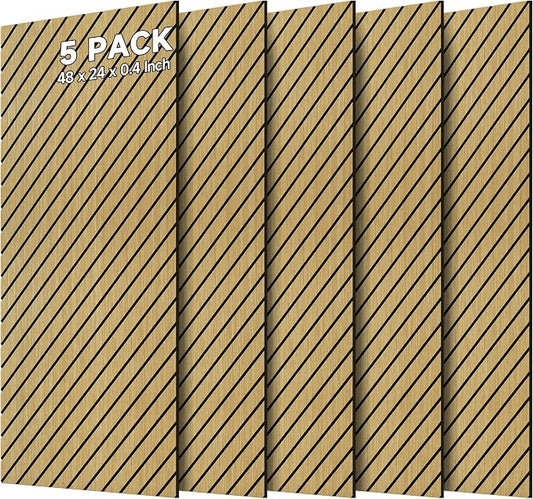 Art Acoustic Panels for Wall, 5 Pack Sound Absorbing Panels, 47.2” x 23.6” by AUTORIFIC