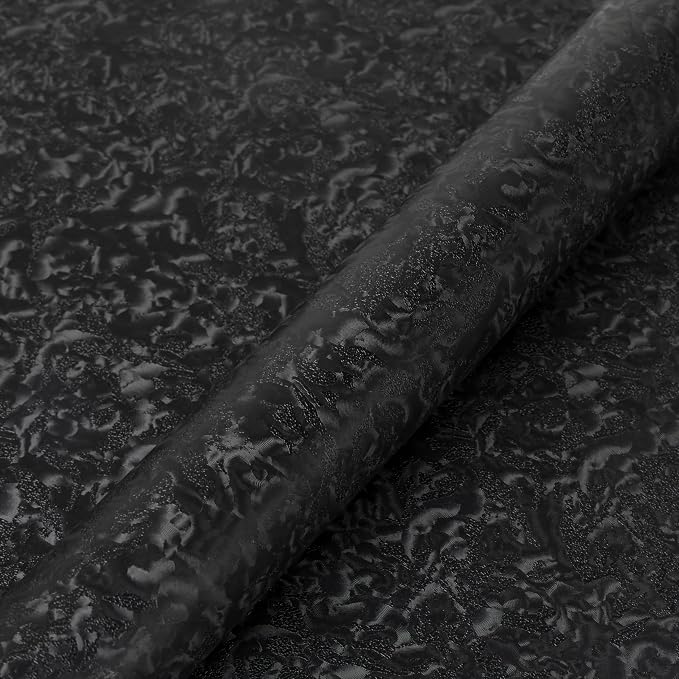 Abyssaly Black Textured Peel and Stick Wallpaper by Abyssaly