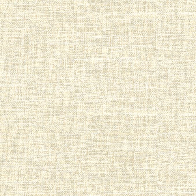 Amiya Grasscloth Cream Wallpaper 17.3"x120" Peel and Stick Beige Faux Fabric by AMIYApeelandstickwallpaper