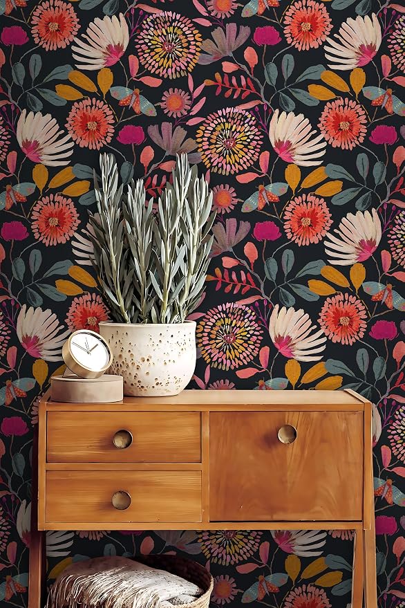 Wallpaper Peel and Stick Floral Wall Paper Removable Waterproof - Image 4