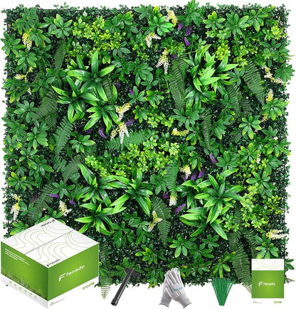 Artificial Grass Wall Panels 20"x20", Hedge Green Wall Decor Backdrop, UV-Anti by Unknown