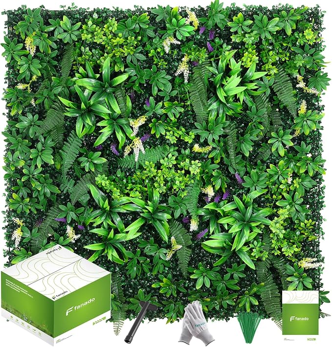 Artificial Grass Wall Panels, Hedge Green Wall Decor Backdrop, UV-Anti Fake by Unknown