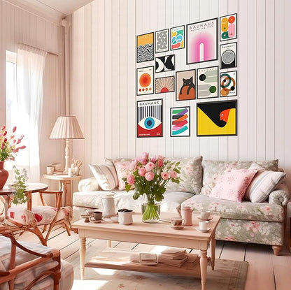 LANCHI95 15PCS Boho Wall Decor – Mid Century Modern Wall Art Boho Posters - Image 4