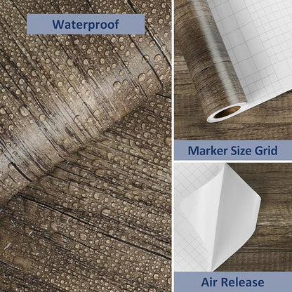 WESTICK 24"x394" Large Wood Contact Paper Peel and Stick Countertops Brown Wood - Image 8