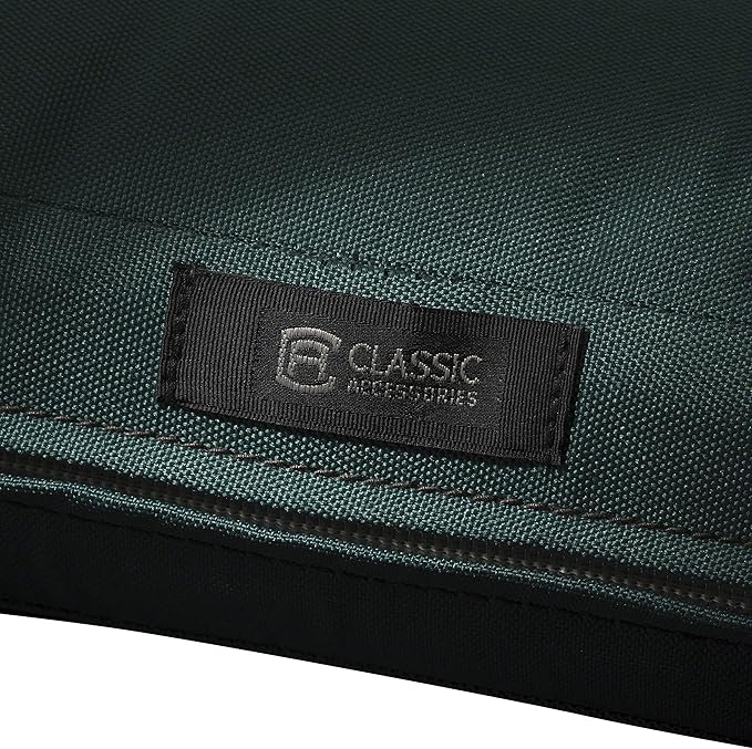 Classic Accessories Ravenna Water-Resistant Patio Lounge Chair/Loveseat Cushion, 25 x 27 x 5 Inch, Mallard Green