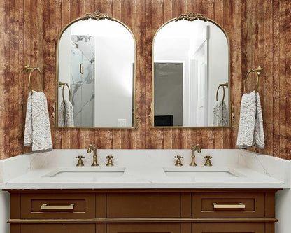 FLFK 16" x 384" Wallpaper Peel and Stick Vintage Brown Wood Contact Paper - Image 6