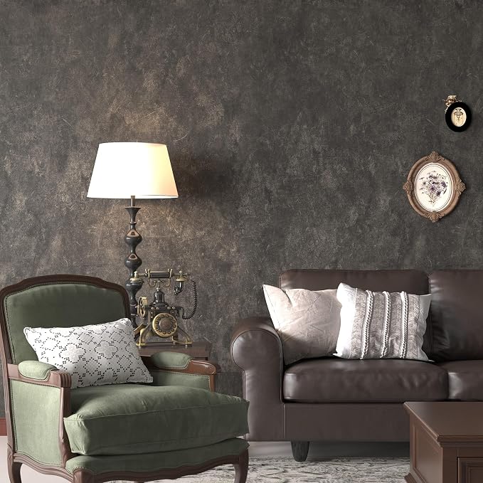 3yecao 16"×1181" Big Roll Large Size Thick Dark Brown Tan Grey Concrete - Image 7