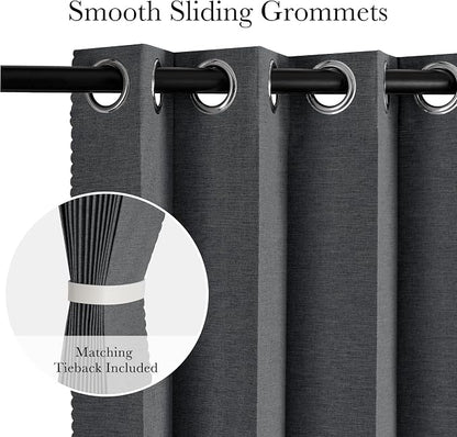 RYB HOME Accordion Style Room Divider Curtain-100% Blackout Folding Accordion - Image 3