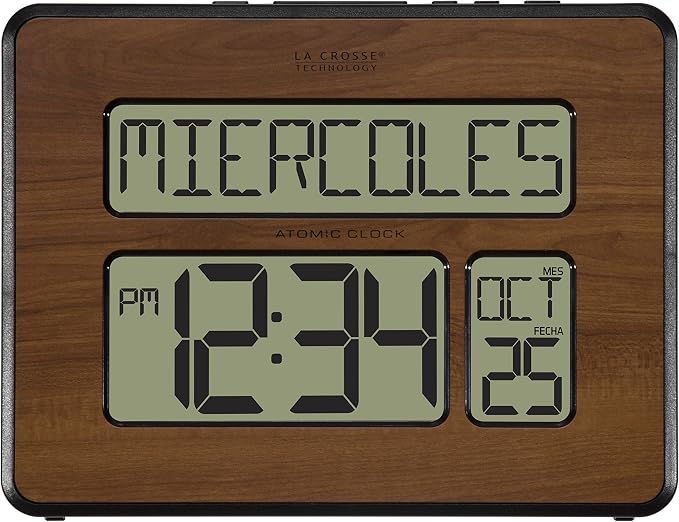 La Crosse Technology 513-1419-WA-INT Atomic Large Full Digital Calendar Clock - Image 5