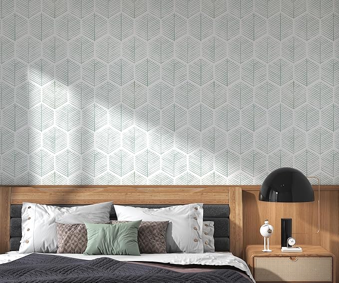 Modern Peel and Stick Wallpaper 17.3''×78.8'' Geometric Wallpaper Boho Contact - Image 6