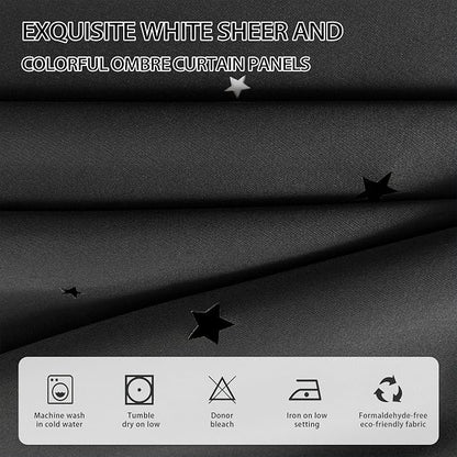 XiDi Blackout Drapes for Bedroom Windows, Unicorn Curtains for Kids Room - Image 3